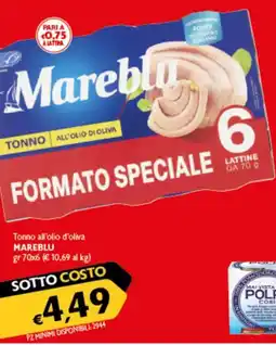 Spak Supermercati Tonno all'olio d'oliva Mareblu offerta