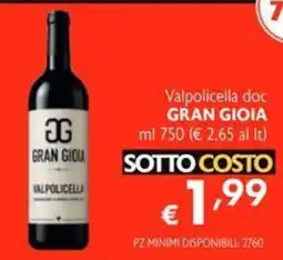 SuperW Valpolicella doc Gran Gioia offerta