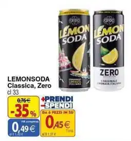 Docks Cash&Carry Lemon Soda Classica, Zero offerta
