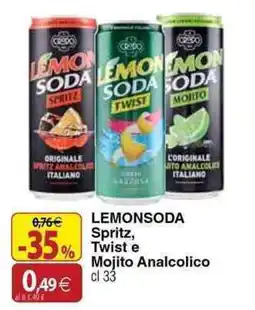 Docks Cash&Carry Lemonsoda Spritz, Twist e Mojito Analcolico offerta