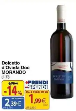 Docks Cash&Carry Dolcetto d'Ovada Doc Morando offerta