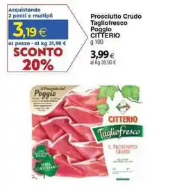 Docks Cash&Carry Prosciutto Crudo Tagliofresco Poggio Citterio offerta