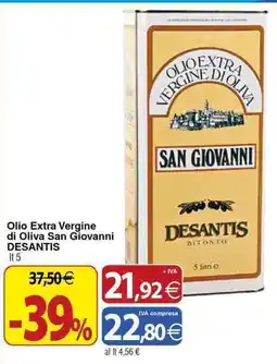 Docks Cash&Carry Olio Extra Vergine di Oliva San Giovanni Desantis offerta