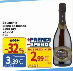 Docks Cash&Carry Spumante Blanc de Blancs Extra Dry VALDO offerta