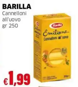 Mercati Alimentari Barilla Cannelloni all'uovo offerta