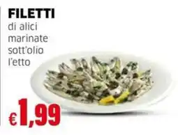 Mercati Alimentari Filetti di alici marine sott'olio offerta