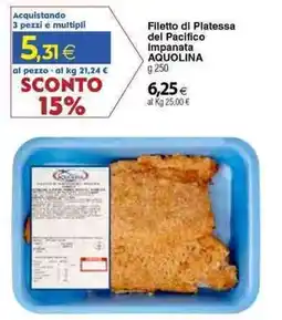 Docks Cash&Carry Filetto di Platessa del Pacifico Impanata Aquolina offerta