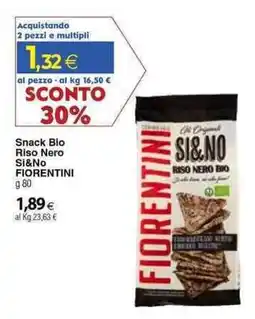 Docks Cash&Carry Snack Bio Riso Nero Si&No Fiorentini offerta