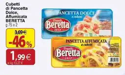 Docks Cash&Carry Cubetti di Pancetta Dolce, Affumicata Beretta offerta