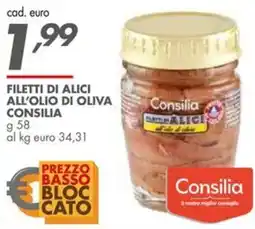 Italmark Filetti di alici all'olio di oliva Consilia offerta