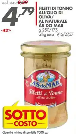 Italmark Filetti di Tonno AS do MAR offerta
