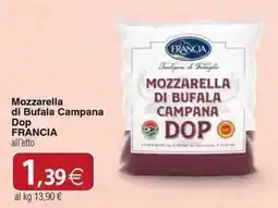 Docks Cash&Carry Mozzarella di Bufala Campana Dop Francia offerta