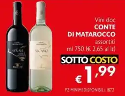 Eurospesa Vini doc Conte di Matarocco offerta