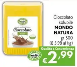 Eurospesa Cioccolato solubile MONDO NATURA offerta