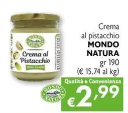 Eurospesa Crema al Pistacchio Mondo Natura offerta