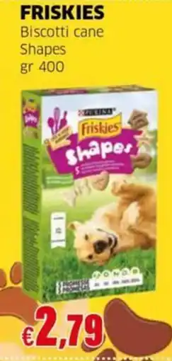 Mercati Alimentari Friskies biscotti cane shapes offerta