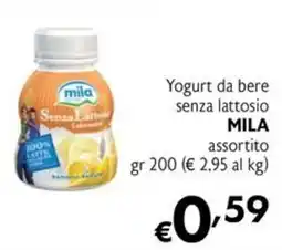 Eurospesa Yogurt da bere senza lattosio MILA assortito offerta