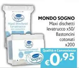 Eurospesa Maxi dischetti levatrucchi Bastoncini cotonati Mondo Sogno offerta