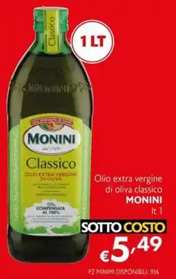 Eurospesa Olio extra vergine di oliva classico Monini offerta
