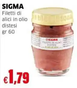 Mercati Alimentari Sigma Filetti di alici in olio distesi offerta
