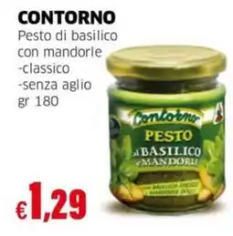 Mercati Alimentari Contorno Pesto di basilico con mandorle classico senza aglio offerta