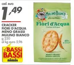 Italmark Cracker Fiori d'Acqua Meno Grassi Mulino Bianco offerta