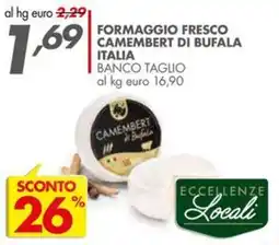 Italmark Formaggio fresco Camembert di Bufala Italia offerta