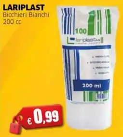 Mercati Alimentari Bicchieri Bianchi Lariplast offerta