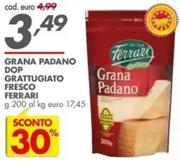 Italmark Grana Padano DOP Grattugiato Fresco Ferrari offerta