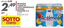 Italmark Bevanda a base di latte fermentato Actimel Danone offerta