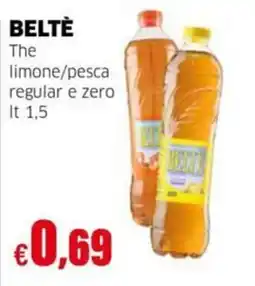 Mercati Alimentari Beltè The limone/pesca regular e zero offerta