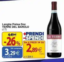 Docks Cash&Carry Langhe Freisa Doc Terre del Barolo offerta