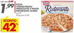 Italmark Pizza tonno/pesto/prosciutto e patate Ristorante Cameo offerta