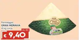 Italy Cash Formaggio Gran Moravia offerta