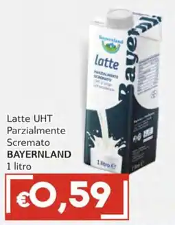 Italy Cash Latte UHT Parzialmente Scremato Bayernland offerta