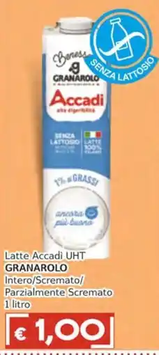 Italy Cash Latte Accadi UHT GRANAROLO offerta