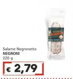 Italy Cash Salame Negronetto Negroni offerta