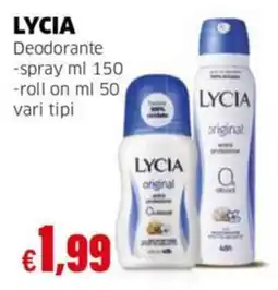 Mercati Alimentari Deodorante Lycia offerta