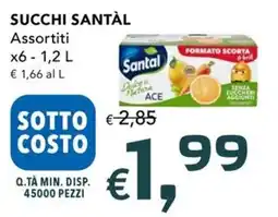 Migross Supermercati e Market Succhi Santal assortiti offerta