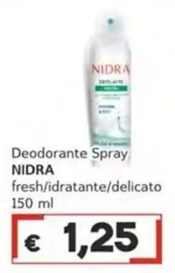 Italy Cash Deodorante Spray NIDRA offerta
