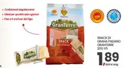 Eurospar Snack di grana padano granterre offerta