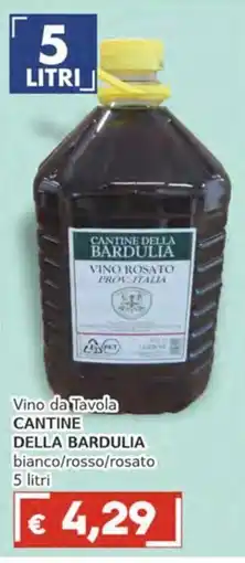 Italy Cash Vino da Tavola Cantine della Bardulia offerta