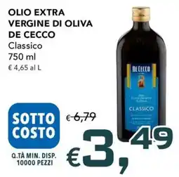 Migross Supermercati e Market Olio extra vergine di oliva De Cecco Classico offerta