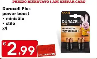 Duracell Plus power boost