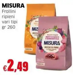 Mercati Alimentari Frollini ripieni vari tipi Misura offerta