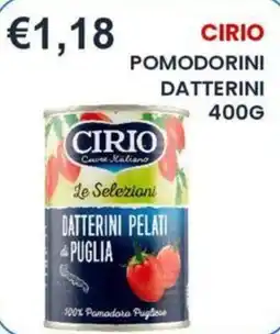 Caramico Cirio datterini pelati da Puglia offerta