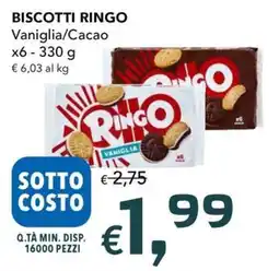 Migross Supermercati e Market Biscotti Ringo Vaniglia offerta
