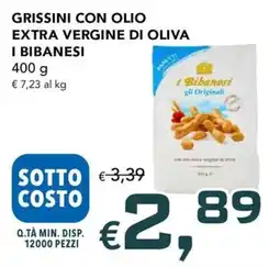 Migross Supermercati e Market Grissini con olio extra vergine di oliva i Bibanesi offerta