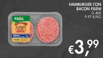 Hamburger con bacon Fileni