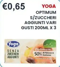 Caramico Yoga Optimum s/zuccheri aggiunti vari gusti offerta